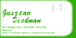 gusztav dickman business card